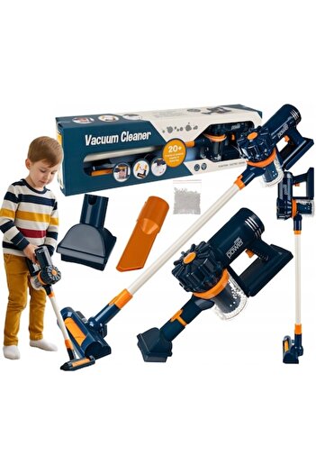 indiggo TinyClean 2 in 1 Electric Toy Vacuum Cleaner for Kids, Real Vacuuming Function