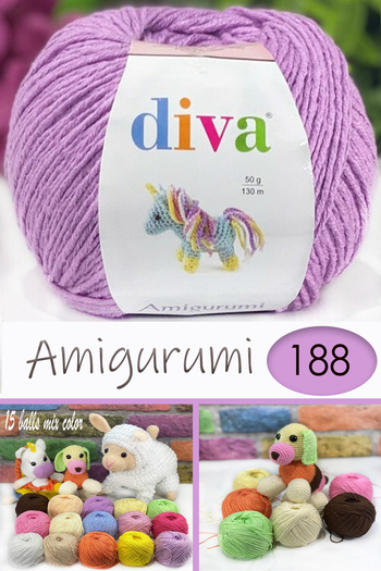 Diva İplik Divagurumi-188 Μωβ