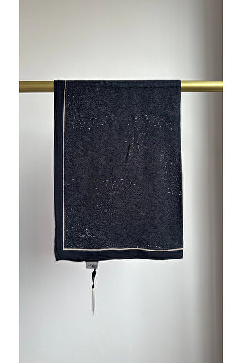 Silk Home Mayda Shawl - Shiny Black-Mink
