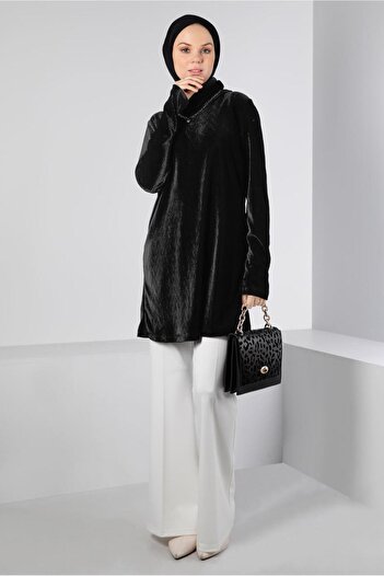 Alvina Wrinkled Look Velvet Tunic 43442