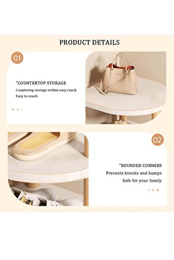 COOYA 3-Tier Shoe Rack,Wooden Vertical Free Standing Shoe Shelf,Space Saving,for Entryway Corner