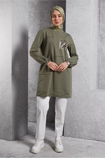 Alvina 45112 Model Printed Tracksuit Tunic