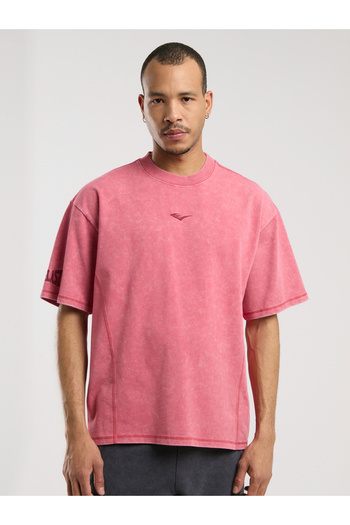 EVERLAST Ανδρικό μπλουζάκι Ny Street Oversize ανοιχτό κόκκινο
