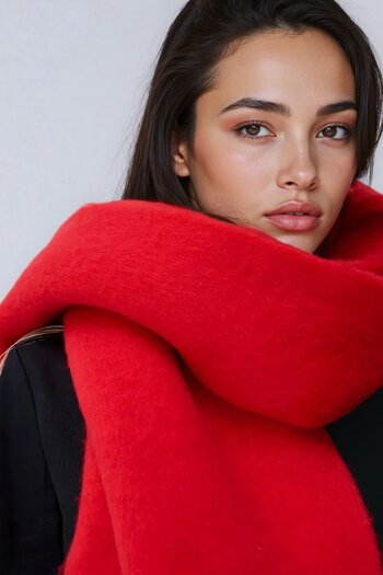 VAGGON Agnra Knitwear Shawl with Tassel Detail