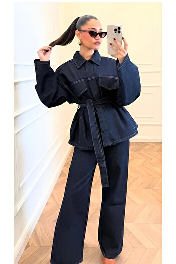 Perryes Jachetă și pantaloni oversize pentru damă
