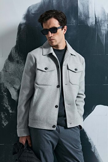 Kids Club Shoes Lufian 112120262 Good Men's Knitted Jacket Gray