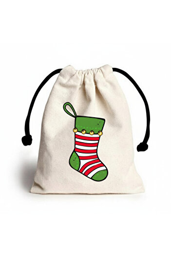 elma New Year Printed Linen Money Pouch
