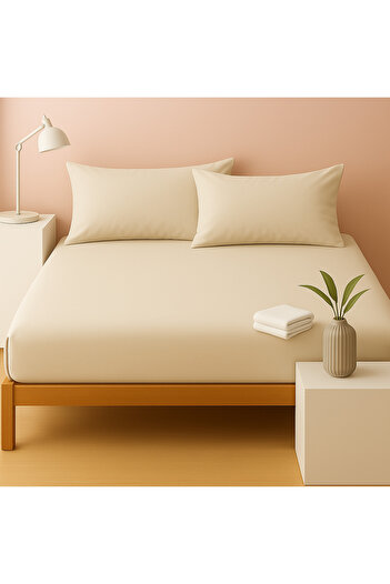 Skyrose Σετ Σεντόνια King Size Flat Elastic, Σετ Σεντόνια Ξενοδοχείου, King Size Elastic Sheet 180x200 30x2
