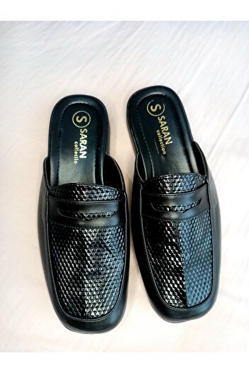 yörük tuhafiye Μαύρες ανδρικές παντόφλες Home Guest Dowry Bundle και Groom Slippers Ανδρικές παντόφλες