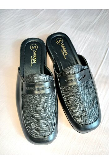yörük tuhafiye Μαύρες ανδρικές παντόφλες Home Guest Dowry Bundle And Groom Slippers Ανδρικές παντόφλες