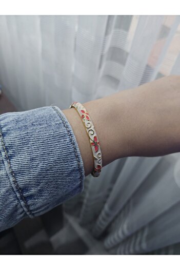 NYB Çelik takı Rose Accessory Colorful Enamel Handcuff Bracelet