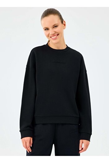 SKECHERS W Essential Crewneck Sweatshirt S2610011 Sweatshirt Women's Sweatshirt Black
