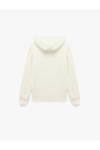 Koton Yarım Fermuarlı Kapüşonlu Oversize Spor Sweatshirt