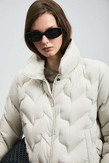 Lufian 122120043 Desert Goose down Women's Coat Ecru