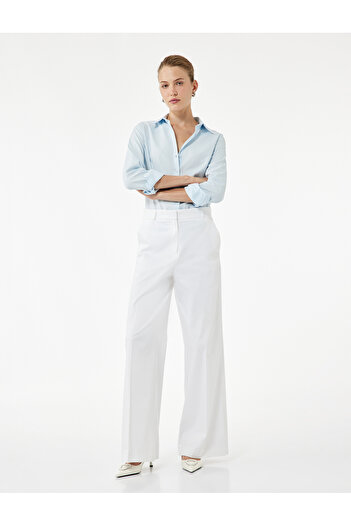 Koton Cămașă din poplin cu mânecă lungă și guler clasic, slim fit