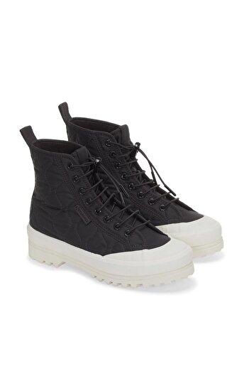 Superga 2644 Alpina Quilted Nylon Kadın Gri Bilekli Sneaker