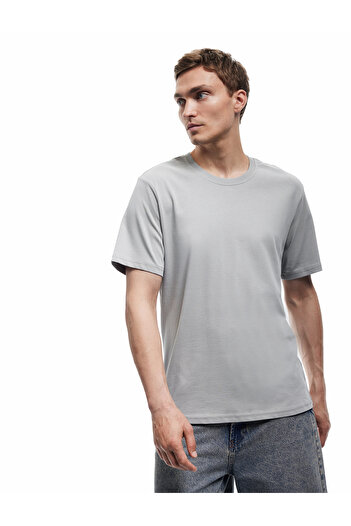 Koton Βαμβακερό κοντομάνικο μπλουζάκι Crew Neck Regular Fit Tok