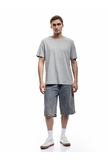 Koton Βαμβακερό κοντομάνικο μπλουζάκι Crew Neck Regular Fit Tok