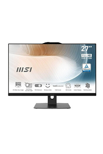 MSI Modern AM272P 12M-690XTR i7-1255U 16GB DDR4 1TB SSD 27″ FHD DOS Siyah All In One Pc
