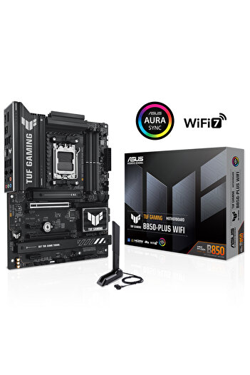 ASUS TUF GAMING B850-PLUS WIFI AMD B850 Soket AM5 DDR5 8000+(OC)MHz ATX Gaming (Oyuncu) Anakart