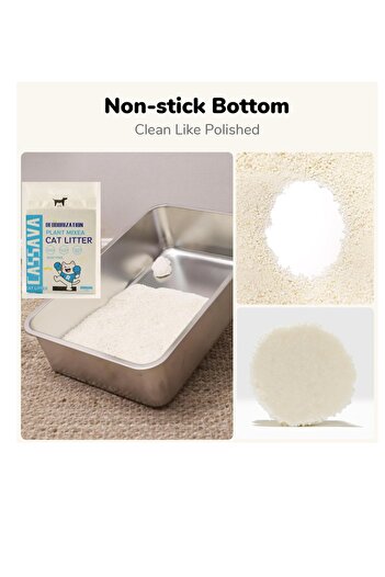 TaoTaoPets Innovative Cassava Plant Cat Litter,None Stick, Dust Free, Strong Water Adsorption & Deodorization