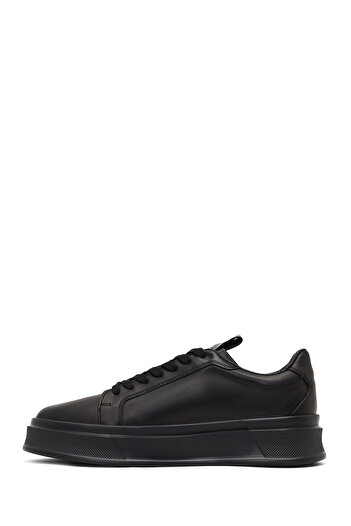 Derimod Men's Black Lace-Up Thick Sole Leather Sneaker 25Wfd611518