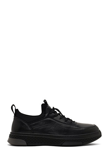 Derimod Men's Black Lace-Up Thick Soled Leather Sneaker 25Wfd697218