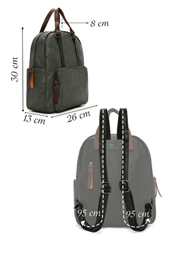 Derimod Women's Khaki Casual Backpack 25Wbd249718