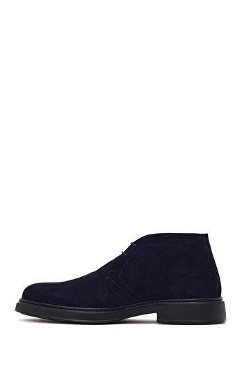 Derimod Men's Navy Blue Lace-Up Suede Leather Boots 25Wfd633210