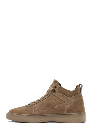 Derimod Men's Beige Lace-Up Suede Leather Sports Boots 25Wfd702310