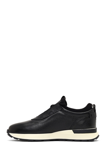 Derimod Men's Black Thick Soled Leather Casual Sneaker 25Wfd7200Ft