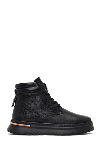 Derimod Men's Black Lace-Up Leather Casual Boots 25Wfd7000Ft