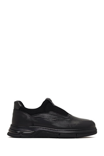 Derimod Men's Black Lace-Up Thick Sole Leather Casual Sneaker, Winter Sports Shoes 25Wfd677714