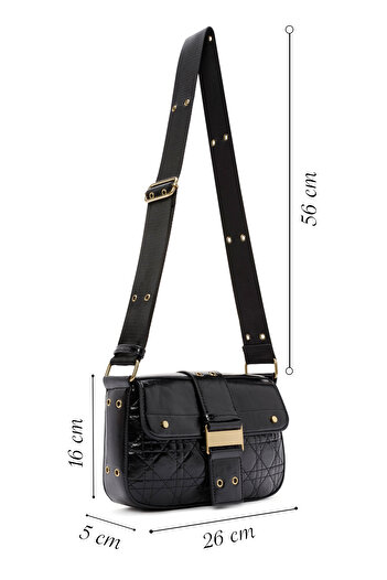 Derimod Women's Black Long Strap Shoulder Bag 25Wbd271618