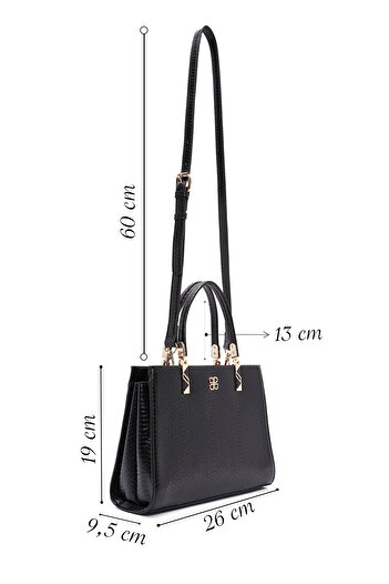 Derimod Women's Black Long Strap Printed Shoulder Bag 25Wbd282440