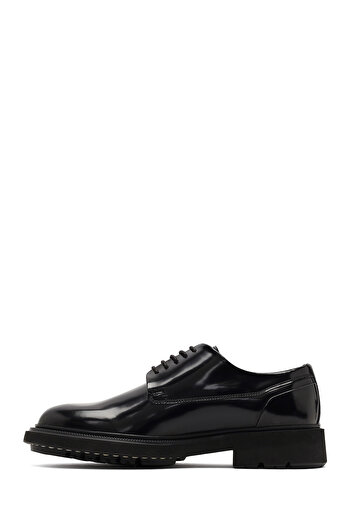 Derimod Men's Black Lace-Up Leather Casual Shoes 25Wfd605418