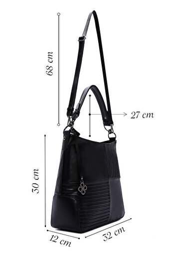 Derimod Women's Black Long Strap Shoulder Bag 25Wbd283514