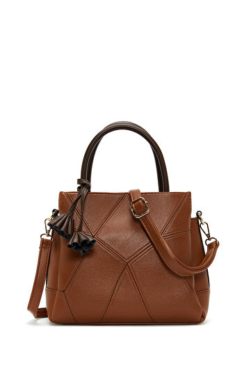 Derimod Women's Tan Long Strap Accessory Detailed Shoulder Bag 25Wbd2626Ft