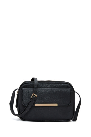 Derimod Women's Black Long Strap Crossbody Bag 25Wbd2621Ft