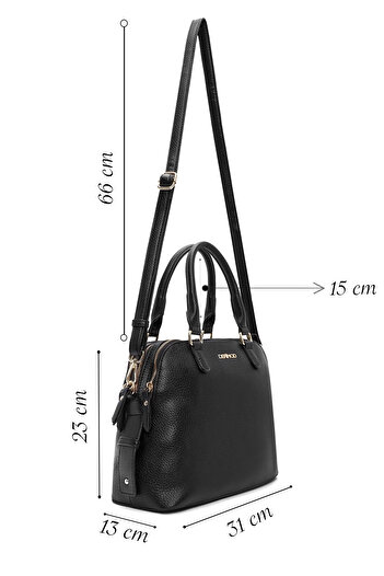 Derimod Women's Black Long Strap Shoulder Bag 25Abd2422Ft