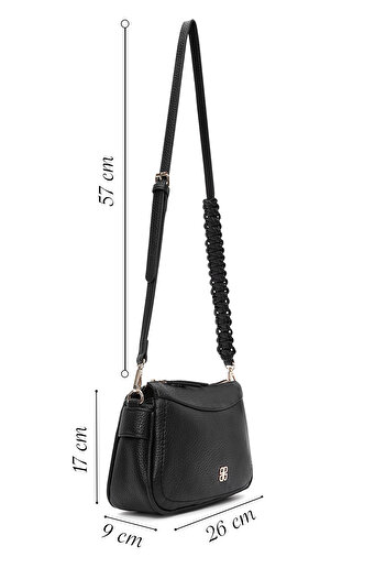 Derimod Women's Black Long Strap Crossbody Bag 25Abd2411Ft