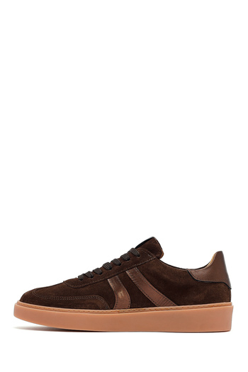 Derimod Women's Brown Lace-Up Suede Leather Sneaker, Winter Sports Shoes 25Afd370910