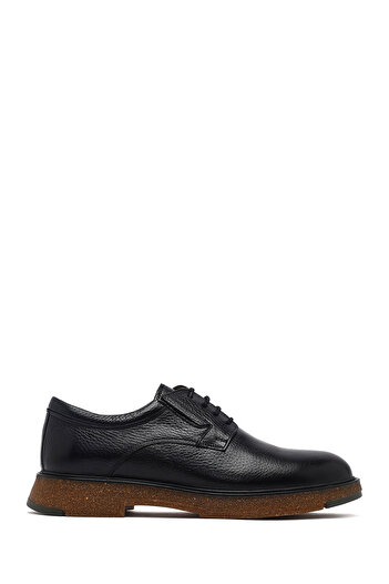 Derimod Men's Black Lace-Up Leather Casual Shoes 25Wfd6706Ft