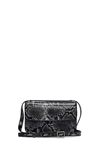 Derimod Women's Black Long Strap Patterned Crossbody Bag 25Abd243526