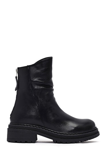 Derimod Women's Black Back Zipper Leather Boots 25Wfd180718