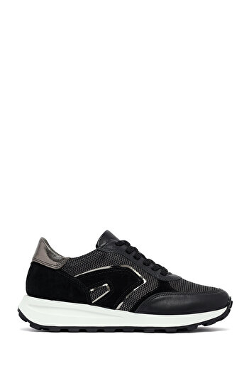 Derimod Women's Black Lace-Up Thick Sole Leather Sneaker, Winter Sports Shoes 25Afd370614