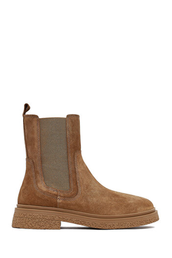 Derimod Women's Mink Suede Leather Chelsea Boots 25Wfd186810
