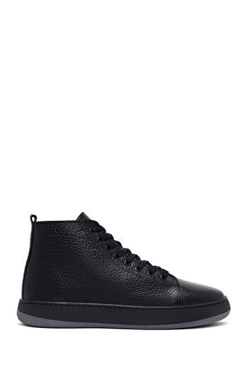 Derimod Men's Black Lace-Up Zippered Leather Sports Boots 25Wfd6609Ft
