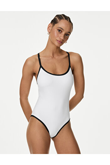 Marks & Spencer Regular Fit Şerit Detaylı Mayo