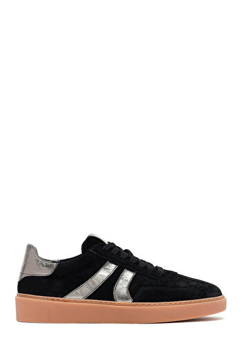 Derimod Women's Black Lace-Up Suede Leather Sneaker, Winter Sports Shoes 25Afd370910